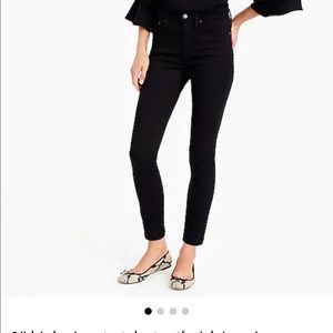 J.Crew 9” high rise Toothpick stretchy jeans